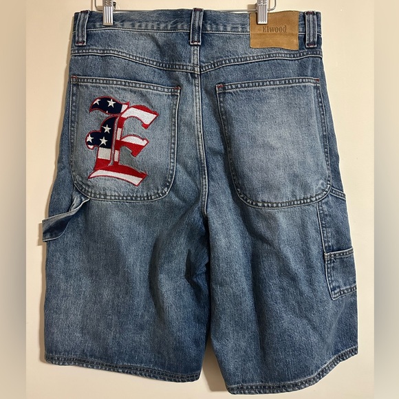Elwood “E” Logo Oversize Denim Carpenter
Shorts - Picture 13 of 16